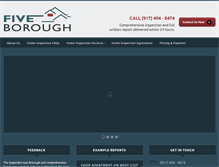 Tablet Screenshot of fiveboroughhomeinspection.com